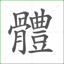 體的部首 體的部首