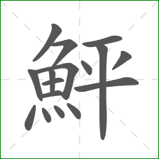 鮃的部首 鮃的部首