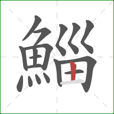 鯔的笔顺第18画:竖 鯔的笔顺第18画:竖