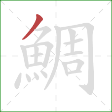 鯛的笔顺第1画：撇