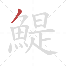 鯷的笔顺第1画:撇 鯷的笔顺第1画:撇