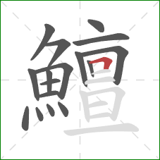 鱣的笔顺第17画：横折