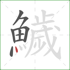 鱥的笔顺第9画：点