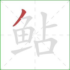 鲇的笔顺第1画：撇