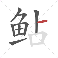 鲇的笔顺第10画：横