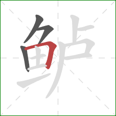 鲈的笔顺第4画：横折