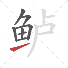 鲈的笔顺第8画：提