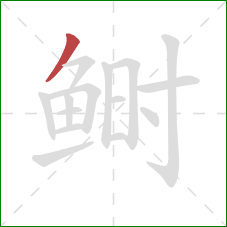 鲥的笔顺第1画：撇