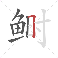 鲥的笔顺第10画：横折