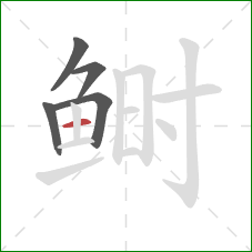 鲥的笔顺第5画：横