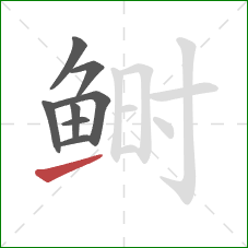 鲥的笔顺第8画：提