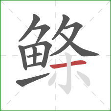 鲦的笔顺第12画：横
