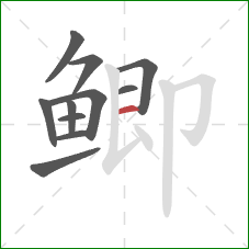 鲫的笔顺第11画:横 鲫的笔顺第11画:横