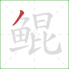 鲲的笔顺第1画:撇 鲲的笔顺第1画:撇