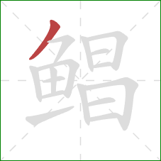 鲳的笔顺第1画:撇 鲳的笔顺第1画:撇