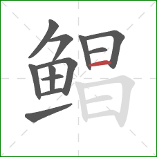 鲳的笔顺第12画:横 鲳的笔顺第12画:横