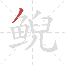 鲵的笔顺第1画:撇 鲵的笔顺第1画:撇