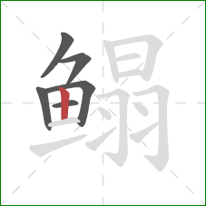 鳎的笔顺第6画:竖 鳎的笔顺第6画:竖