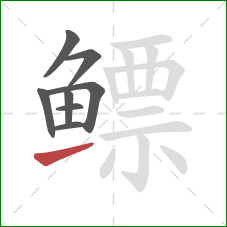 鳔的笔顺第8画:提 鳔的笔顺第8画:提