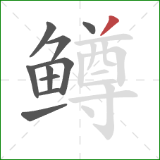 鳟的笔顺第10画:撇 鳟的笔顺第10画:撇