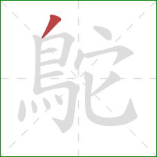 鴕的笔顺第1画:撇 鴕的笔顺第1画:撇