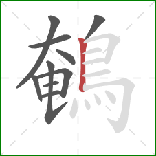 鵪的笔顺第10画：竖