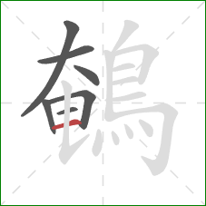 鵪的笔顺第7画：横