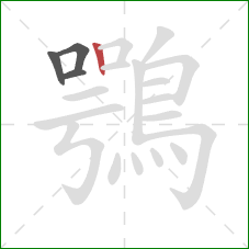 鶚的笔顺第4画：竖