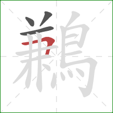 鶼的笔顺第4画:横折 鶼的笔顺第4画:横折