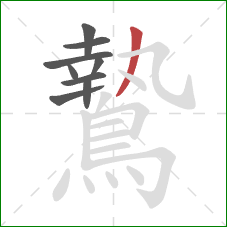 鷙的笔顺第9画：撇