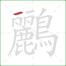 鸝的笔顺第1画：横