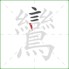 鸞的笔顺第5画：竖