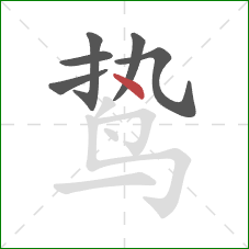 鸷的笔顺第6画：点