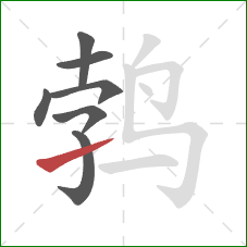 鹁的笔顺第7画：提