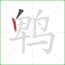 鹎的笔顺第2画：竖