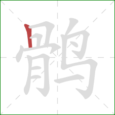 鹘的笔顺第1画:竖 鹘的笔顺第1画:竖