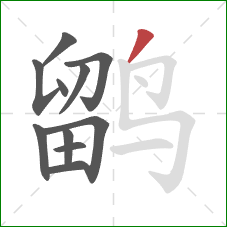 鹠的笔顺第11画:撇 鹠的笔顺第11画:撇