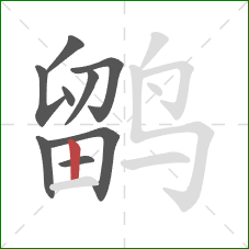 鹠的笔顺第9画:竖 鹠的笔顺第9画:竖