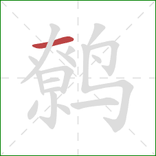 鹩的笔顺第1画：横