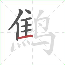 鹪的笔顺第8画：横