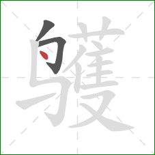 鹱的笔顺第3画：点