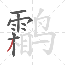 鹴的笔顺第11画：撇