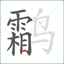 鹴的笔顺第17画：横