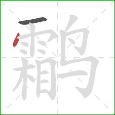 鹴的笔顺第2画：点