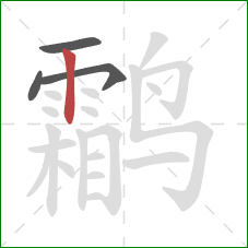鹴的笔顺第4画：竖