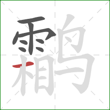 鹴的笔顺第9画：横