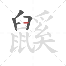 鼷的笔顺第5画:横 鼷的笔顺第5画:横