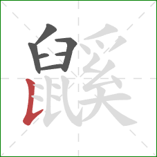 鼷的笔顺第7画:竖提 鼷的笔顺第7画:竖提